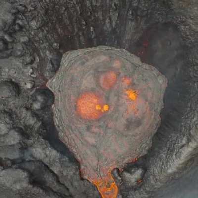 ? drone footage of volcano eruption ?