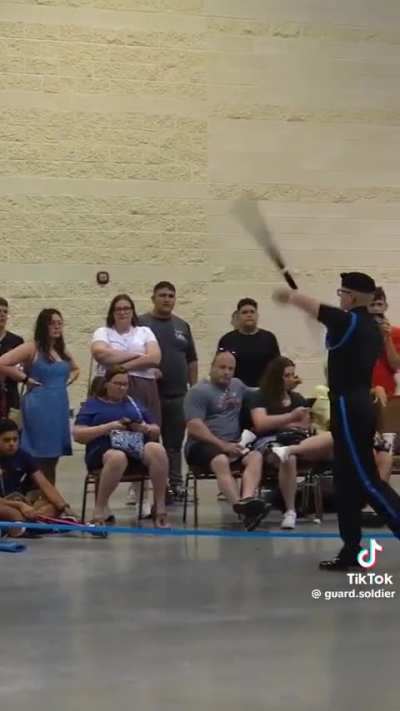 Guy does rifle drill impeccably
