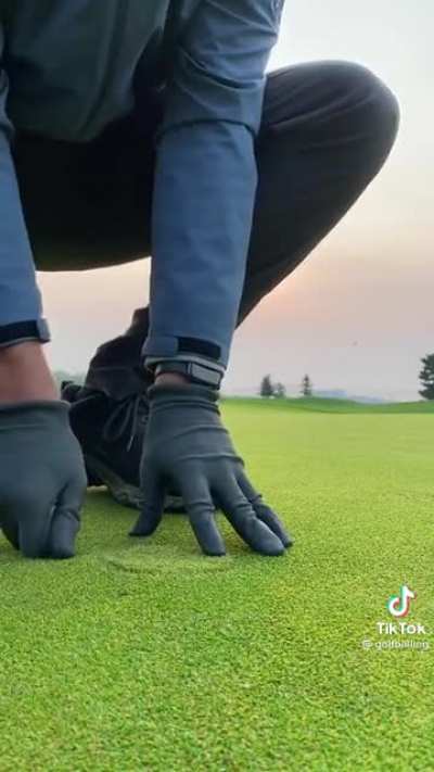 Filling a golf hole