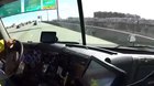 Trucker use his vehicle to block traffic so stranded biker can move to safety
