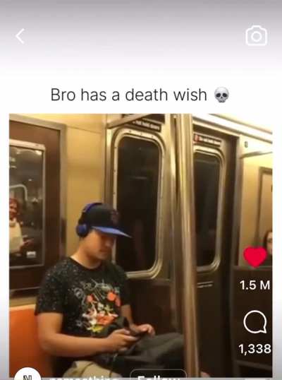 That’s one way to travel by train.