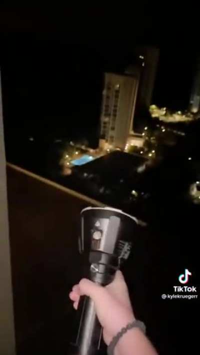 A-hole spot lights people house for tiktok