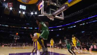 [Highlight] Dennis Schroder lobs it up to Robert "Timelord" Williams for the big and-1 jam