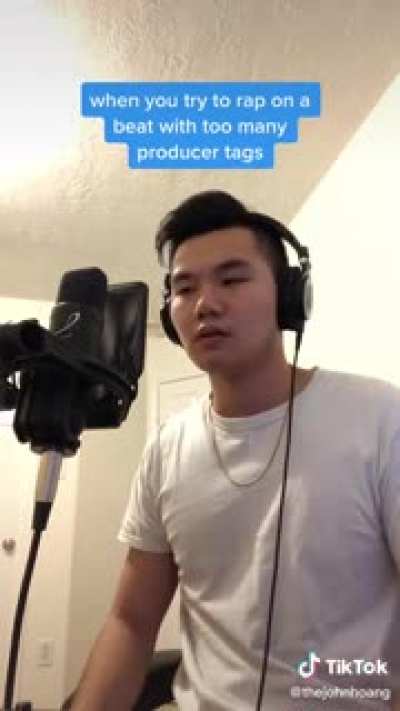 When you try to rap on a beat with too many producer tags