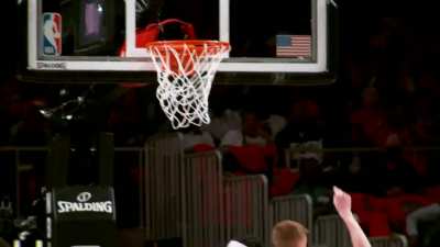 [Highlight] Clint Capela Hits Behind the Backboard Shot In Slow-Mo