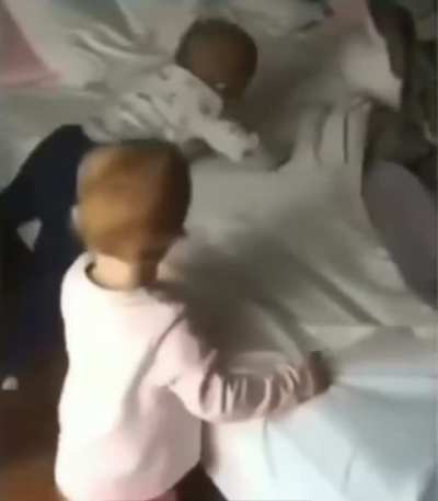 Brothers helping each other