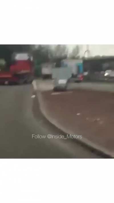 If I get out of my lorry on a hill leading to a motorway and forget to put on the parking brake...