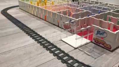 So I made a Lego Hamster Maze and he arrives in style ?