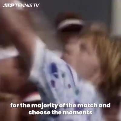Boris Becker's Tongue And His Serve Tendency