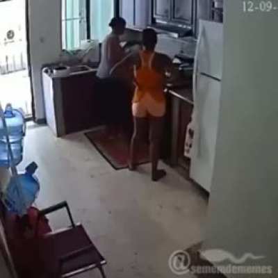 Stove explodes