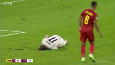 Player instantly recovers after Italy score
