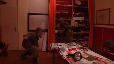 two guys having fun in abandoned nuclear bunker. ??