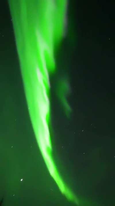? The aurora borealis last night outside my cabin in Venetie, Alaska