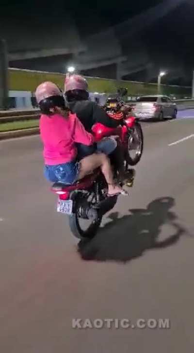 Wheelie gone wrong