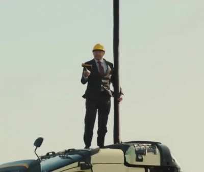 Volvo commercials are among the best out there, here’s a clip advertising their truck