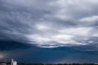 ? wavy sky. Rare natural phenomena. Timelapse.