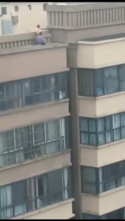 Kids learning parkour
