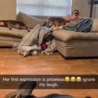 My brother sent me this while dog sitting for me the other day, I don’t think she was having any of it.