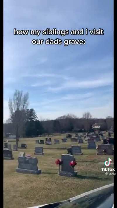 Visiting dads grave