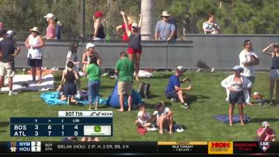 [Highlight] [Highlight] Alex Cora addresses the Triston Casas sunbathing "controversy" and then the broadcast rolls footage that kind of makes it look like Casas is sunbathing during the seventh inning stretch God Bless America performance (he wasn't).