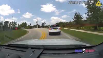 To pull over a cop for speeding