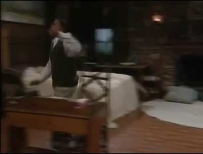 Carlton running around the whole Fresh Prince of Bel-Air set