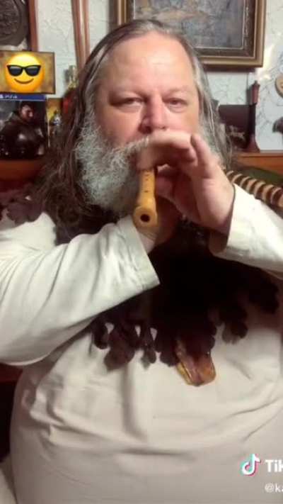 This mans flute skills