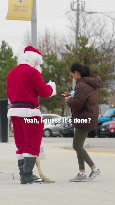Who says Santa isn't real "Anyone can be Santa for anyone."