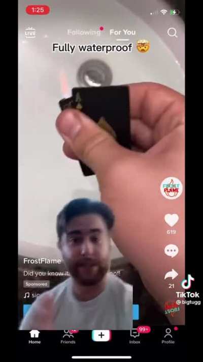 Ad for an underwater lighter