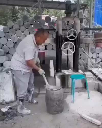 These guys chipping away at a block of stone