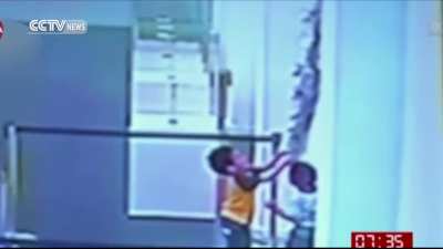 Mother films her kids as they damage art installation. The piece was created from individual strands of glass and took 27 months to complete. (x-post /r/iamatotalpieceofshit)