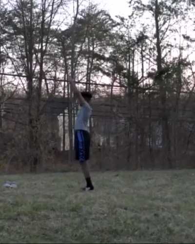 This amazing double back flip