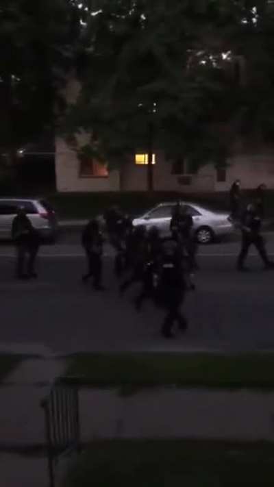 Apparently police can shoot you with paintballs now for hanging out on your own front porch. “Light em up!”