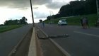 We found a huge snake crossing the road