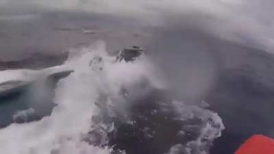 The U.S. Coast Guard entering this narco-submarine in the Eastern Pacific which had upwards of $232,000,000 of cocaine stored on it.