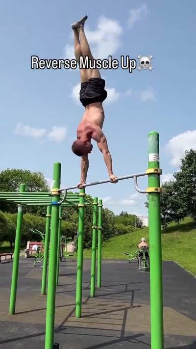 This calisthenics coach’s reverse muscle up ?