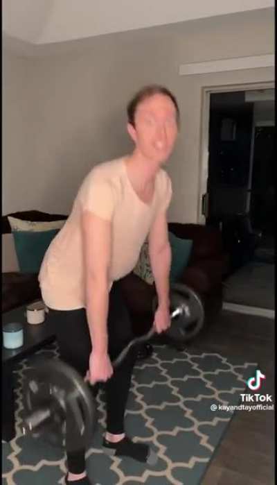 Acting like wife when guests are coming over