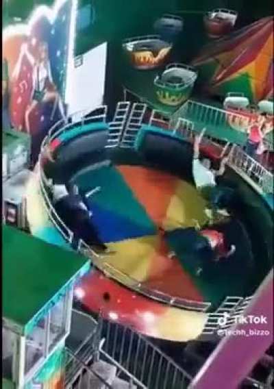 Crazy fairground ride