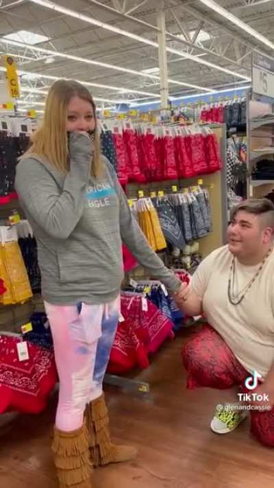 Walmart marriage proposal ??