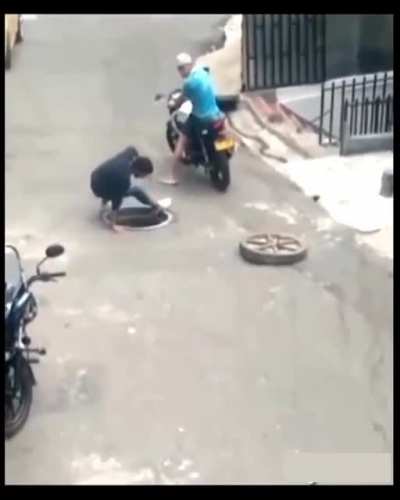 To steal the manhole cover?