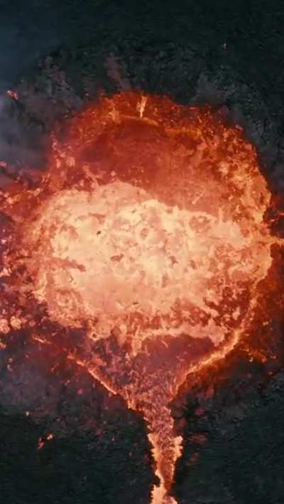 Into the Volcano ? Melted my drone for this shot, captured in Iceland ??