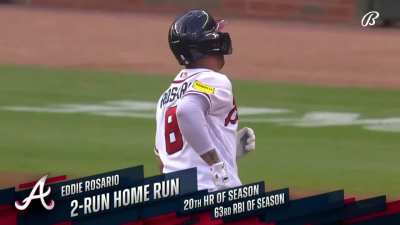 [Highlight] [Highlight] Eddie Rosario, Player of the Week, continues his hot streak with a 2-run homer to give the Braves an early lead over the Mets.