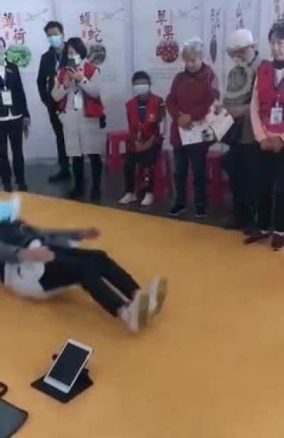 When you fall in front of a crowd at a trade show