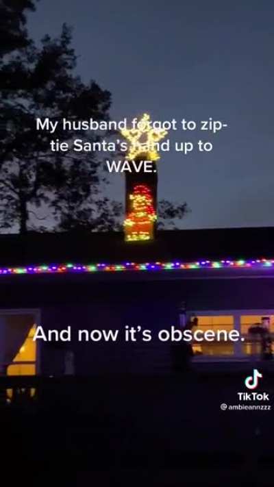 He only comes once a year….leave him alone