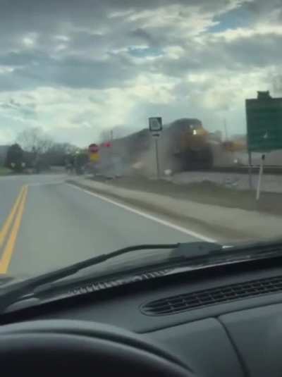 I don’t always stop at railroad crossings, but when I do, it’s with my excavator ?