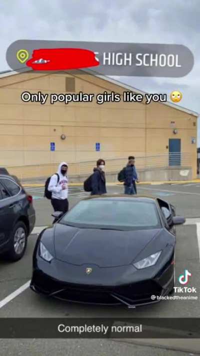 Don't buy a lambo if your EMO guys it makes you too popular ?