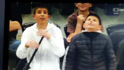 Jest some florball fans havind a good time at quarter-finals??