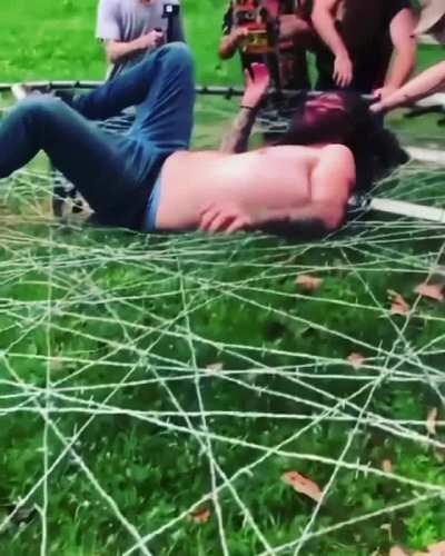 Jumping on a "trampoline"