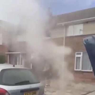 overheating car + opening something that shouldn't be opened