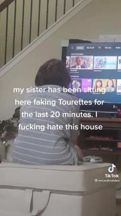Faking tourettes is probably the weirdest thing to ever exist.
